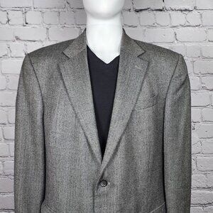 Oscar De La Renta Herringbone Wool Sports Coat, Men's 46L